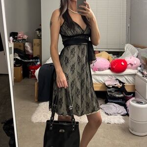 Sheer Floral Lace Dress